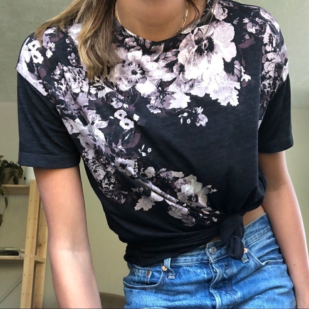 AllSaints Blue Lore Cori Tee - Picture 2 of 8
